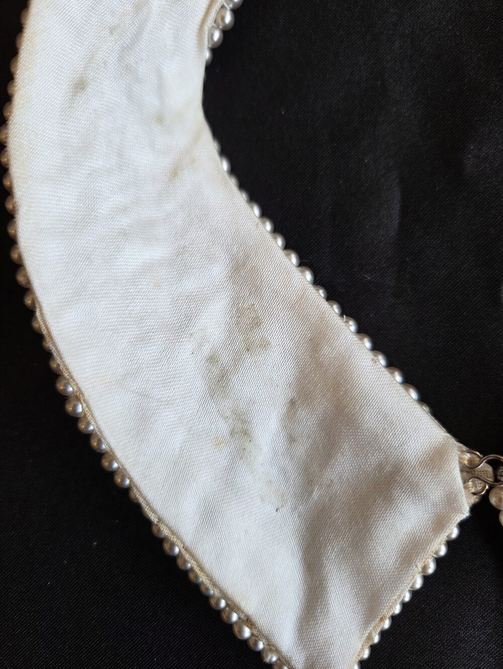Vintage Faux Pearl Beaded Decorative Dress Shirt Collar - Picture 7 of 11